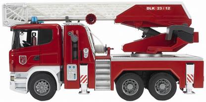 Bruder Scania R-Series fire Ladder Wagon with Water Pump, Light and Sound
