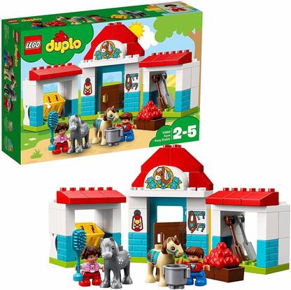 LEGO Duplo Town Farm Pony Stable Building Blocks for Kids