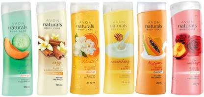 AVON Naturals Shower Gel Combo (set of 6 of 200 ml each)