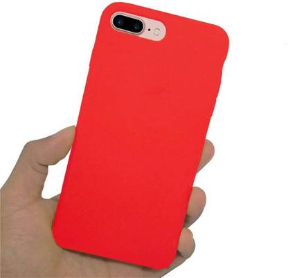 AM7 Back Cover for Iphone 8 Plus Red Silicon Case, Soft Silicone Full Protection Back Cover for-IPHONE 8 Plus