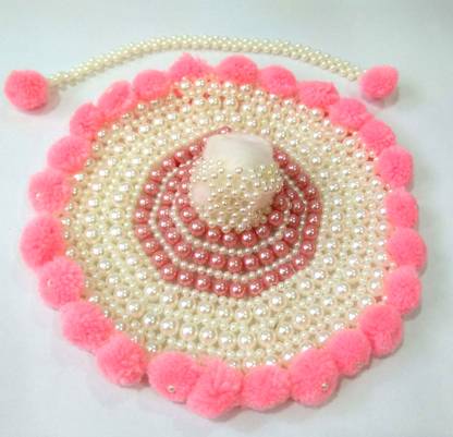 Shraddha Elegant Pearl Dress for kanha ji in Baby Pink Color with Baby Pink pom pom Balls by shraddha bhaav This janmashtami |Bhagwan wastra| Moti Dress … Dress