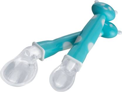 FISHER-PRICE 100% Non-Toxic, BPA-Free Baby Training & Feeding Spoon Set of 2 | Gentle on Gums  - Silicone