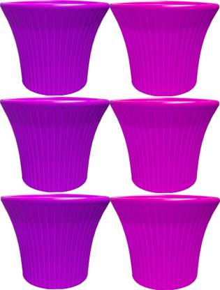 FINEGROW Sunrise pot Pink & Purple Plant Container Set
