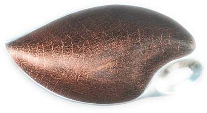 METALCRAFTS Fruit Tray, Aluminium, textured enamel paint, brown colour, 50 cm Tray