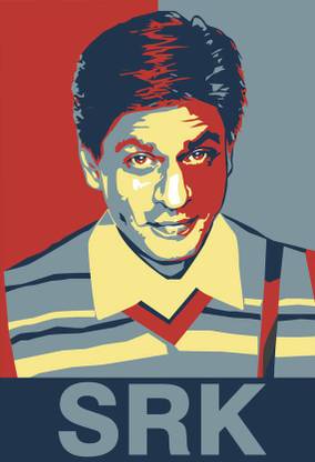 SRK Shahrukh Khan Poster for Room & Office (24Inch X 36 Inch, Rolled) Paper Print