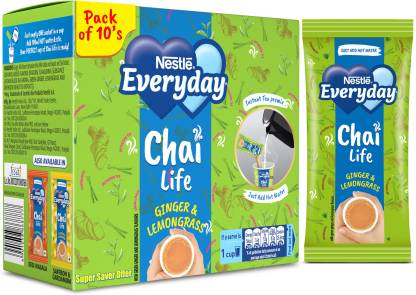 NESTLE Everyday Chai Life Ginger, Lemon Grass Instant Tea Box