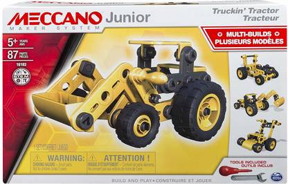 Meccano Junior, Truckin' Tractor, 4 Model Building Set, 87 Pieces