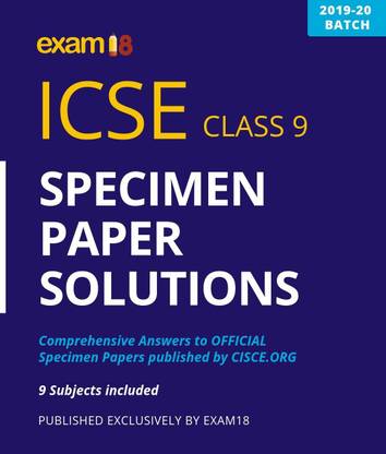 Exam18 Solved ICSE Specimen Papers of Class 9