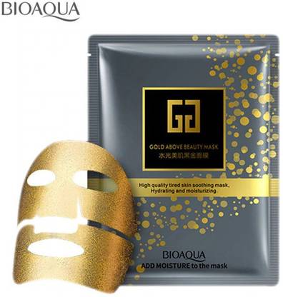 BIOAQUA Gold Collagen Face Mask Sheets - Anti Ageing Wrinkle Moisturizing Mask