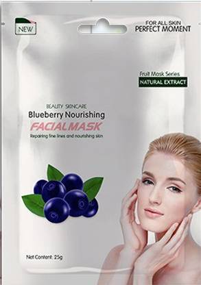MOND'SUB Blueberry Fruit Face Mask Sheets with Fruit Extract