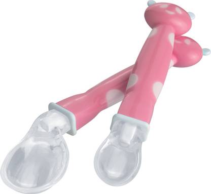 FISHER-PRICE 100% Non-Toxic, BPA-Free Baby Training & Feeding Spoon Set of 2 | Gentle on Gums  - Silicone