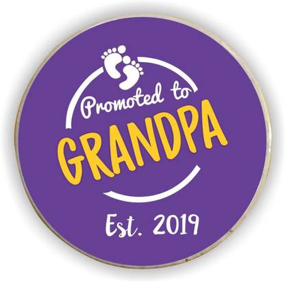 TheYaYaCafe Fathers Day Gifts Grandpa Promoted To Grandpa Birthday Fridge Magnet Pack of 1