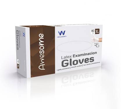 Waldent Latex Examination Gloves - Extra Large Latex Examination Gloves