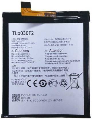 RJR Mobile Battery For  Alcatel One Touch Idol 4S OT-6070 OT-6070K /BlackBerry DTEK60 TLp030F2 3000 mAh