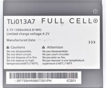 FULL CELL Mobile Battery For  Alcatel One Touch Pixi 4 3.5, OT-4017, OT-4017A ( TLi013A7 )