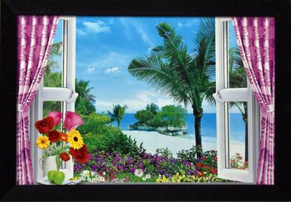 capnicks Beautiful Nature Scenery UV Textured Wall Art Painting Canvas 13 inch x 19 inch Painting