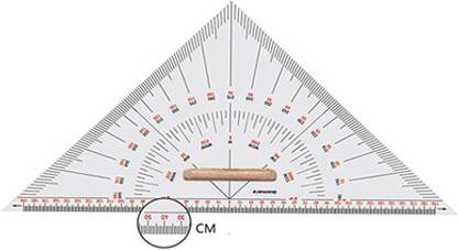 isomars Universal Nautical Protractor Ruler