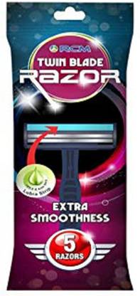 RCM Extra Smooth Twin Blade Razor - 5 Pieces (Pack of 1), Men