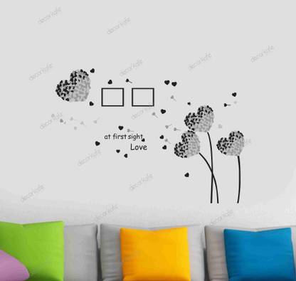 Creatick Studio 78 cm At first sight Love" Wall Stickers Self Adhesive Sticker
