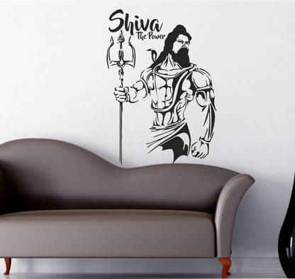 SUDARSHAN STICKER 58 cm "SHIVA" The Power God Wall Sticker (81cm * 58cm ) Self Adhesive Sticker