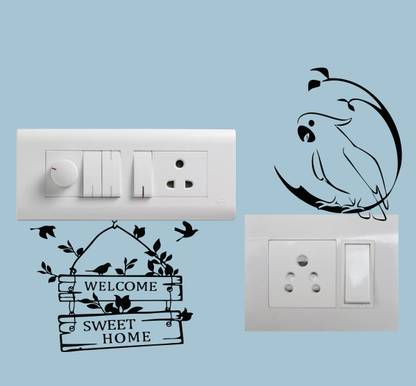 DECOR KAFE 12 cm Switch Board Sticker - Wall Decorativel Stickers Wall Sticker Light Switch Sticker Self Adhesive Sticker