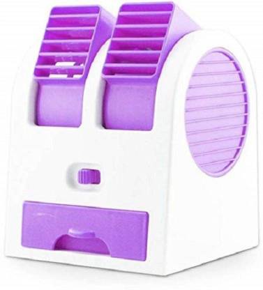 Frocel Dual Air Outlet Electric Desktop Portable Mini Cooler Fan Mini Air Conditioner Cooling Fan with Adjustable Angles USB Air Cooler