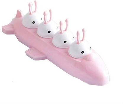 Zahuu Airplane Castle Shape Ice Cream Popsicle Candy Kulfi Maker Pink Plastic Ice Cube Tray