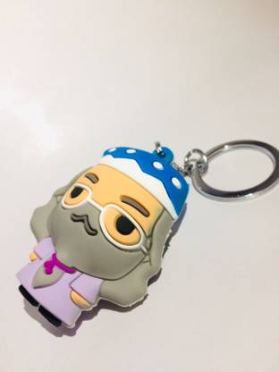 BLUE Harry Potter Dumble Dore Comic Action Figure Key Chain