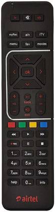 Airtel Digital TV DTH Remote Compatible with SD and HD Recording(Black) AIRTEL Remote Controller