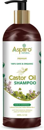 Aspiiro Natural Cold Pressed Castor Oil Shampoo With Follicusan DP Instant Hair Growth