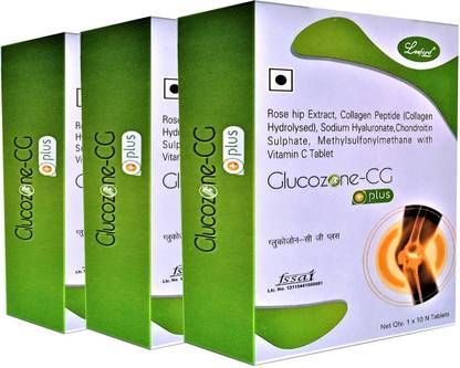 Leeford Glucazone-CG Plus With Collagen Pep., Rose hip, Chondroitin, MSM