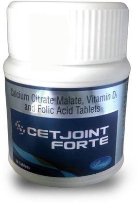 Leeford Cetjoint Forte With Calcium Citrate Malate, Vit.D3 & Folic Acid Tablets