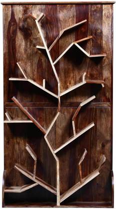 INDICRAFT Book Self Solid Wood Open Book Shelf