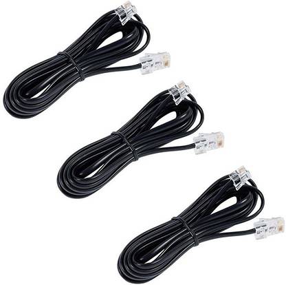 RIVER FOX Ethernet Cable 2 m 3 Pcs 2 Meter RJ11 Telephone Modem Line Cable