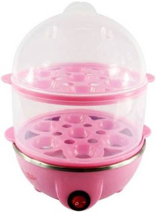 MEZIRE Double Layer Egg Boiler (2 L, Pink) Egg Cooker