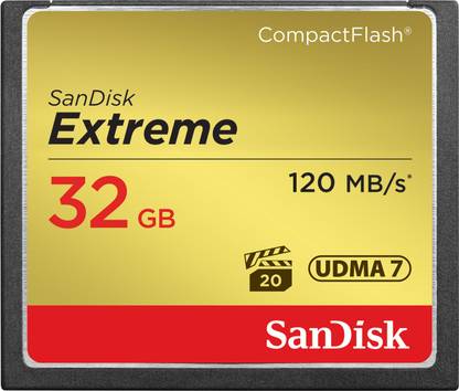 SanDisk SDCFXSB-032G-G46 Extreme 32 GB Compact Flash UDMA 7 120 MB/s  Memory Card Compatible with Camera