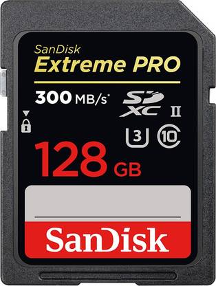 SanDisk SDSDXPK-128G-GN4IN Extreme Pro 128 GB SDXC Class 10 300 Mbps  Memory Card Compatible with Camera, Tablet, Mobile