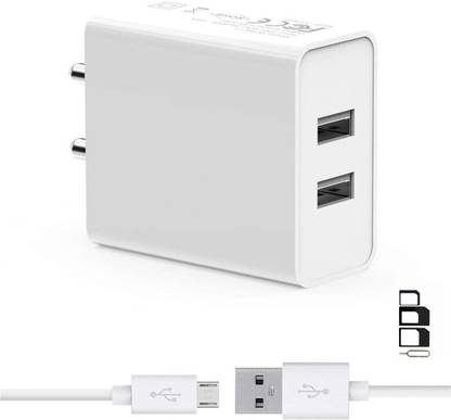 UrCart Wall Charger Accessory Combo for Xiaomi Redmi Note 4X, XiaomiRedminote4X, Xiaomi Redmi Note 4 X, Xiomi Mi Note 4X, Redmi Note 4X, Note 4X, Mi Note 4X, Mi Note4 X Dual Port Charger Original Adapter Like Wall Charger, Mobile Power Adapter, Fast Charger, Android Smartphone Charger, Battery Charger, High Speed Travel Charger With 1 Meter Micro USB Cable Charging Cable Data Cable