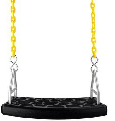 Swing Set Stuff INC. FLAT SEAT WITH 8.5 FT. COATED CHAIN (BLACK/ YELLOW)
