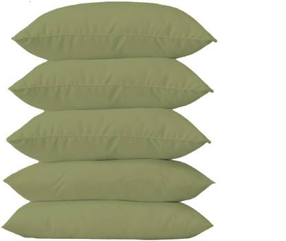 Eiderdown Decor Polyester Fibre Solid Throw Pillow Pack of 5