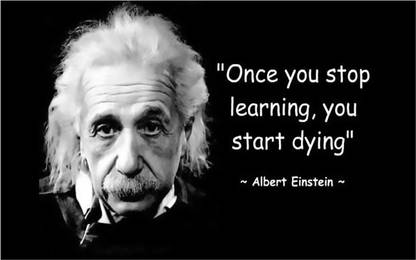 Albert Einstein Motivational Quotes Poster M23 Paper Print