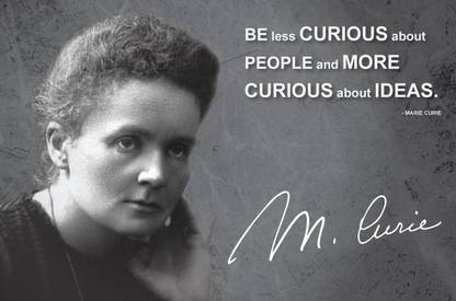 scientist Marie Curie quote POSTER Best for Home Decor | Room | Shop | Living Room | Hotel | Office | Gift 12in X 18in . Poster of Passion. Buy Now!!! Photographic Paper