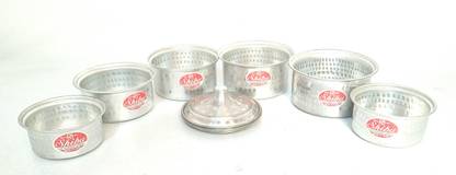 SHIBU Aluminium THIN EXTRA LIGHT Mini Basurai Bowl Set (USE N THROW) Pot 15 cm, 14.5 cm, 13.5 cm, 13 cm, 12.5 cm, 12 cm, 11.5 cm diameter 0.6 L, 0.7 L, 0.8 L, 0.9 L, 1 L, 1.2 L, 1.3 L capacity with Lid