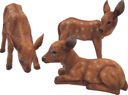 WONDERLAND Set of 3 Deer Garden Decoration Decorative Showpiece  -  37 cm