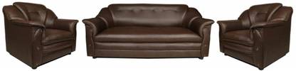 Carry Bird CB_Black_REG Leatherette 3 + 1 + 1 Sofa Set