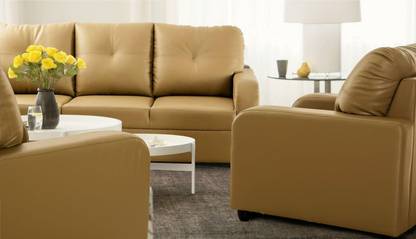 Aasandah Leatherette 3 + 1 + 1 Sofa Set