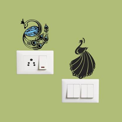 Creatick Studio 12 cm Switch Board Sticker Self Adhesive Sticker