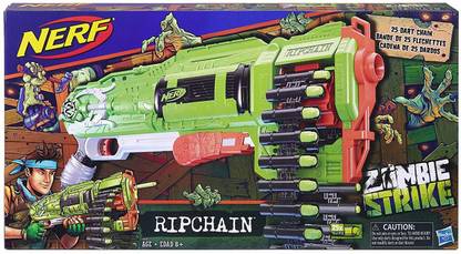 Nerf Zombie Ripchain Combat Blaster Guns & Darts