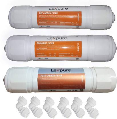 Lexpure Classic Plus Inline Filter Cartridge Pre Carbon and Sediment Filter Solid Filter Cartridge