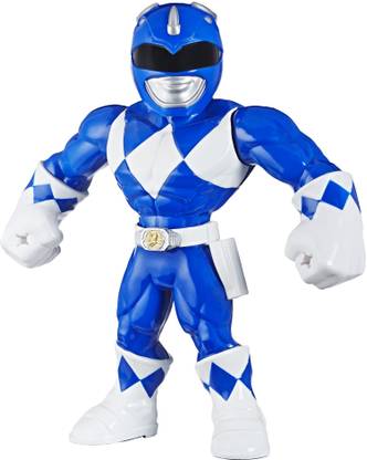 Power Rangers Playskool Heroes Mega Mighties, Mighty Morphin Blue Ranger, 10-inch Figure, Collectible Toys, Kids Ages 3 and Up